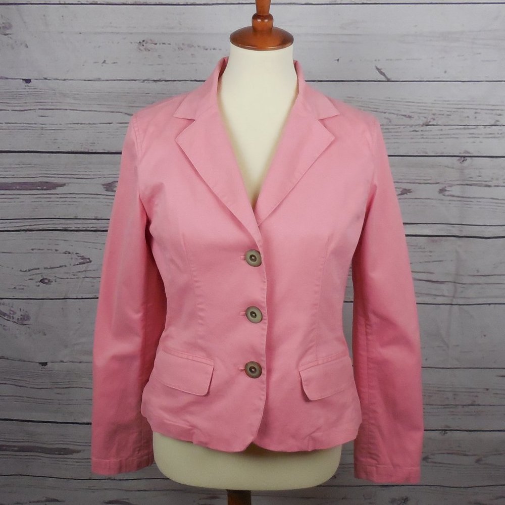 Talbots Stretch Pink Blazer Size 8